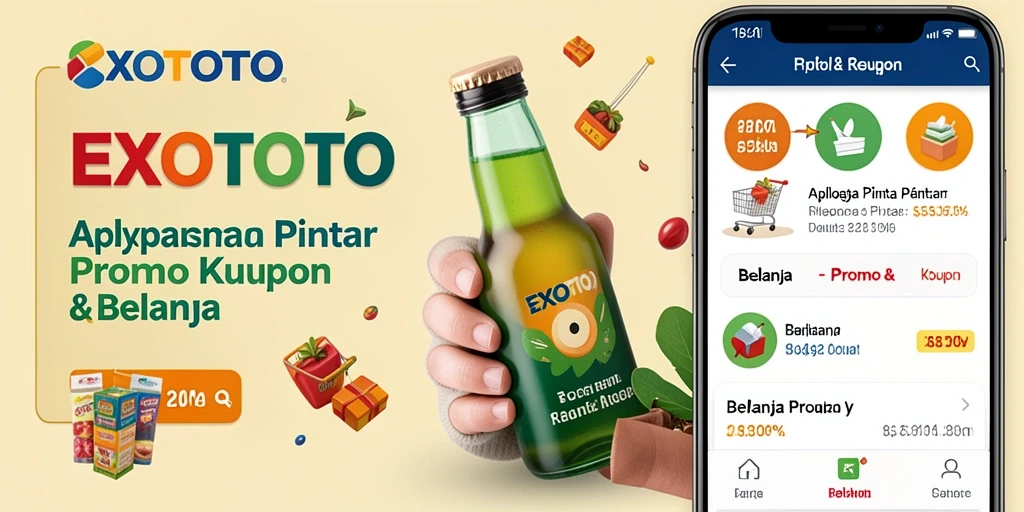 Tampilan antarmuka aplikasi EXOTOTO dengan berbagai penawaran menarik.