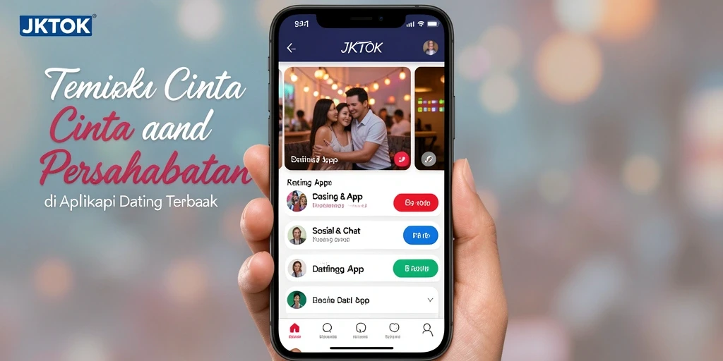 Tampilan antarmuka utama JKTOK yang menarik dan mudah digunakan untuk berkencan.