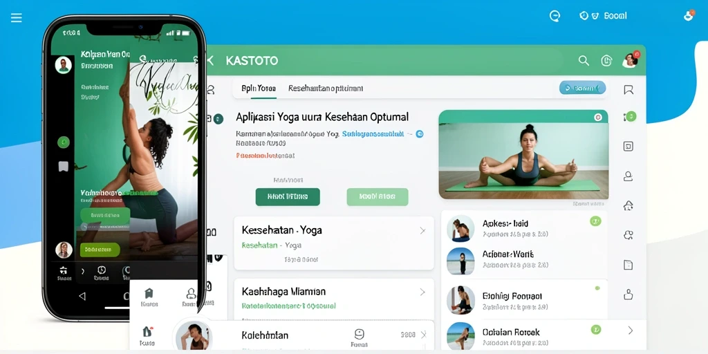Tampilan antarmuka aplikasi KASTOTO untuk latihan Yoga yang menyegarkan.