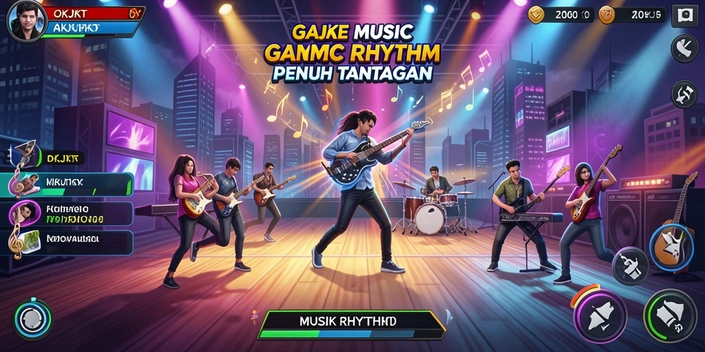 Screenshot antarmuka permainan OKJKT yang menarik dan penuh warna.