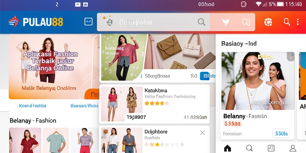 Tampilan antarmuka PULAU88 yang menarik dan fasilitasi belanja fashion.