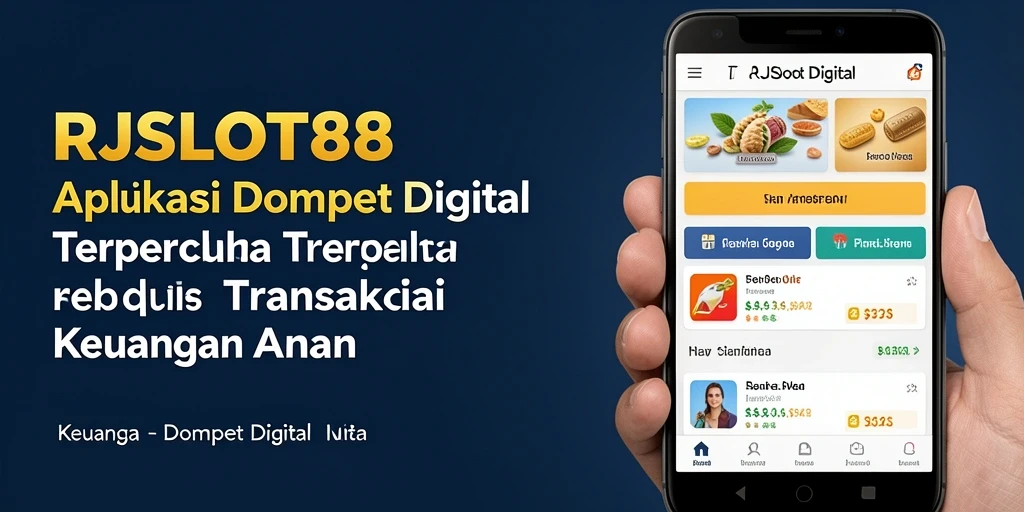 Tampilan antarmuka utama aplikasi Dompet Digital RJSLOT88 yang menarik.