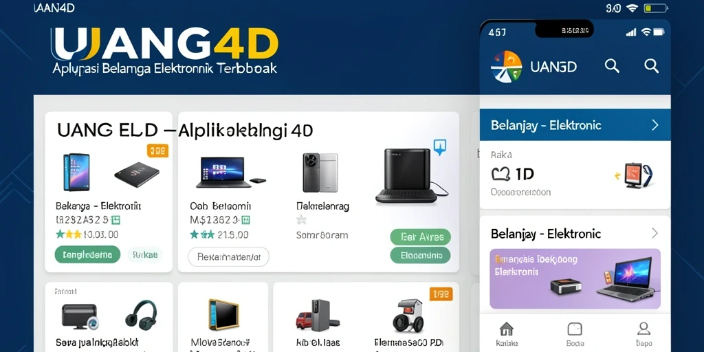 Antarmuka UANG4D yang modern dan fungsional untuk belanja elektronik.