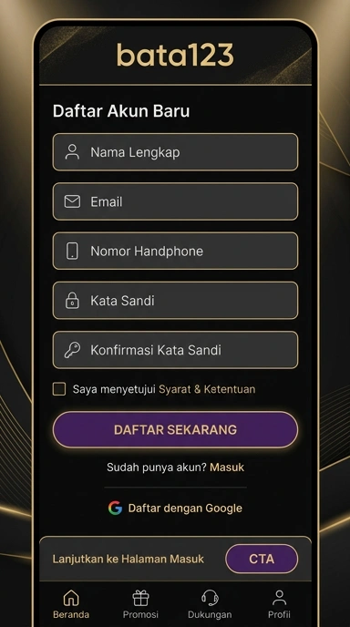 Buat Akun Baru di bata123 Secara Mudah